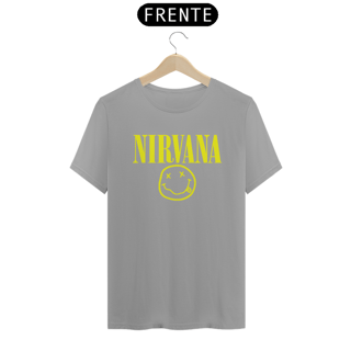 Nome do produto camiseta nirvana - logo amarelo