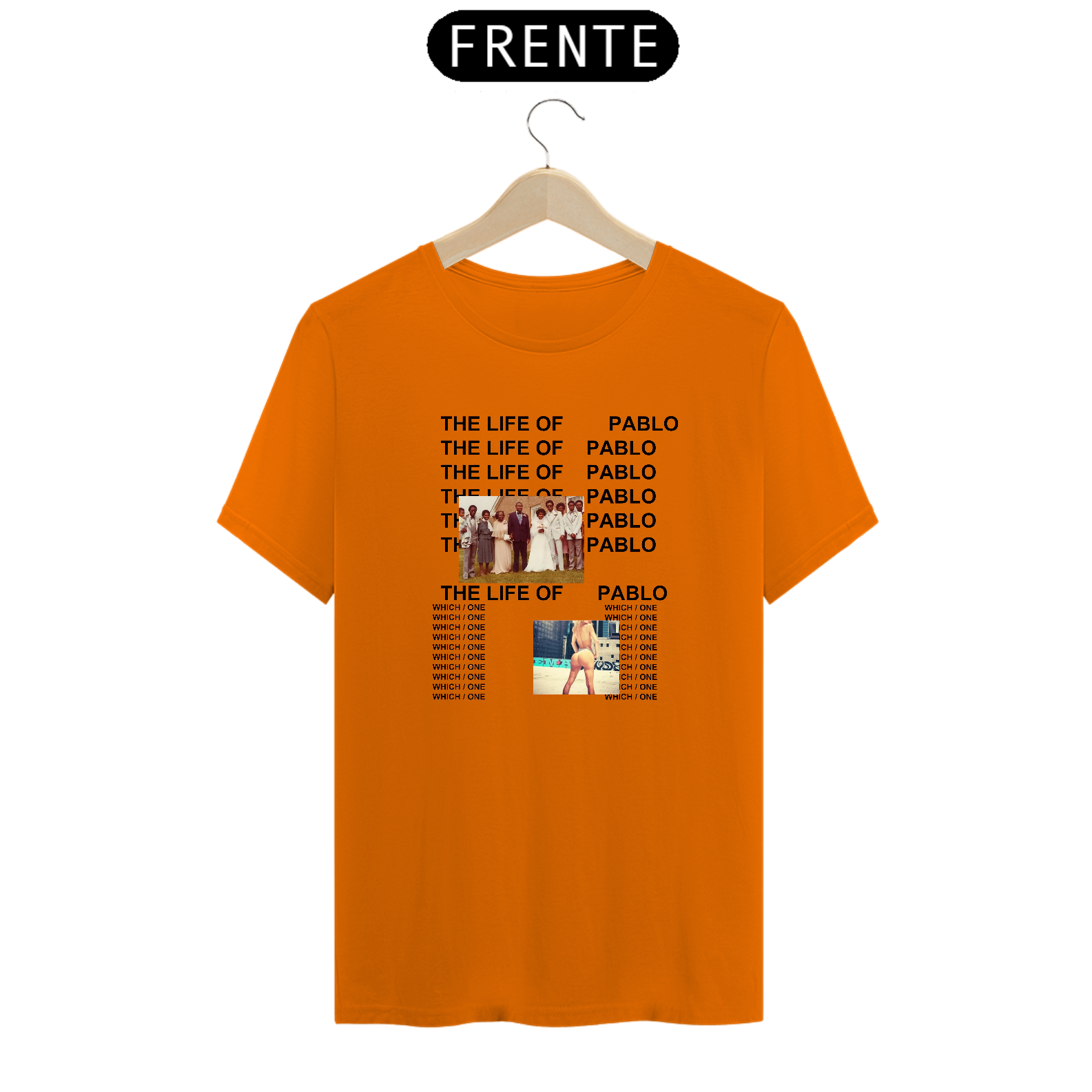 camiseta life of pablo - kanye west (laranja)