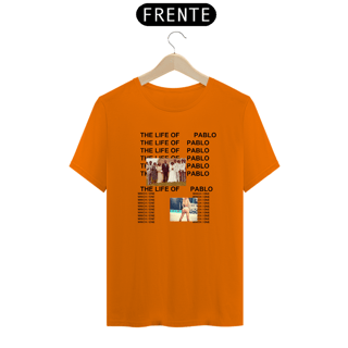 Nome do produto camiseta life of pablo - kanye west (laranja)