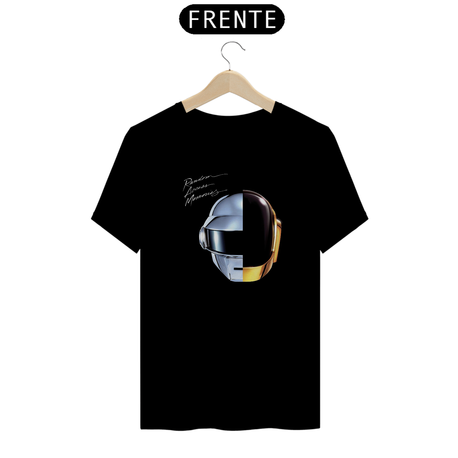 Camiseta daft punk - random access - preta