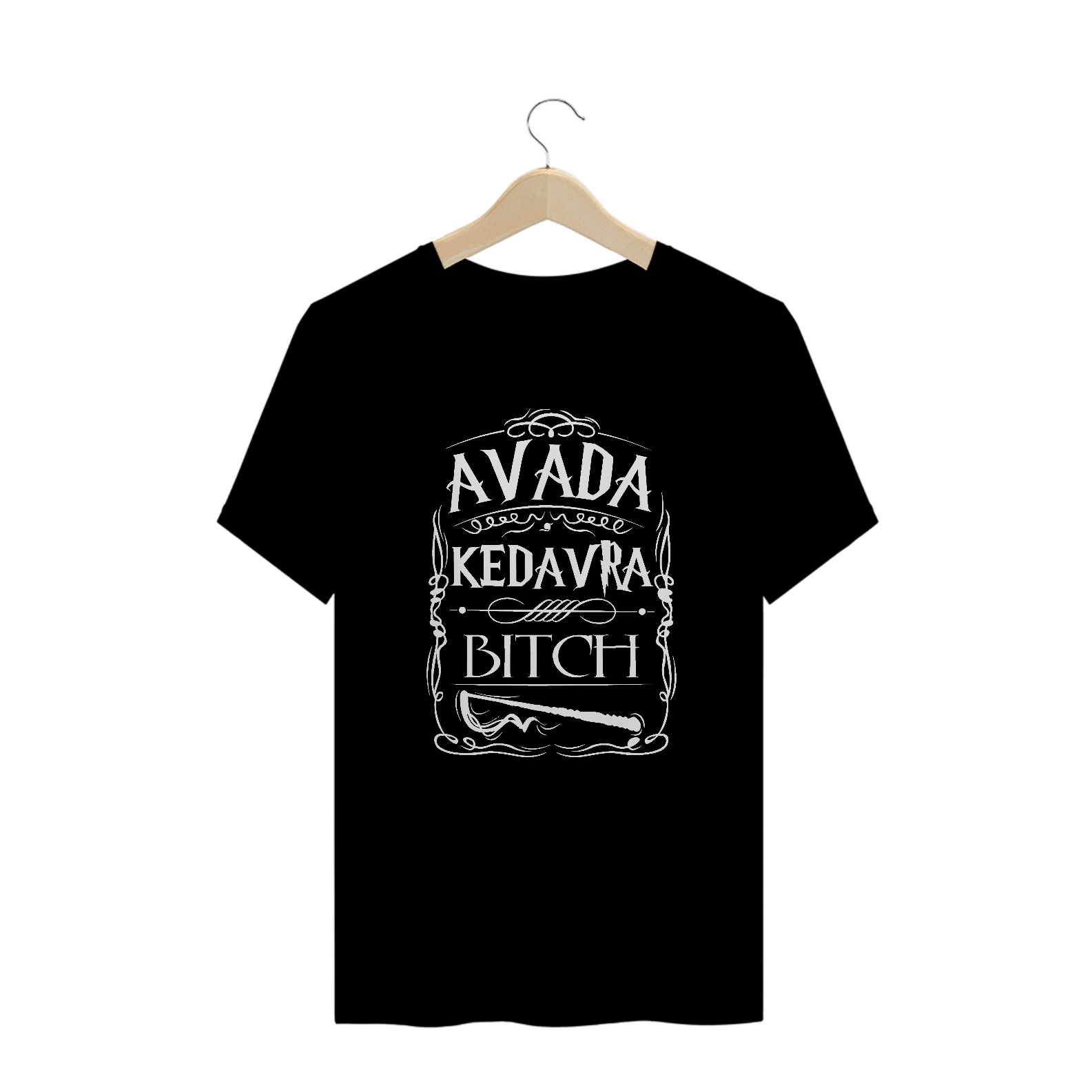 camiseta avada kedavra - harry potter - preta