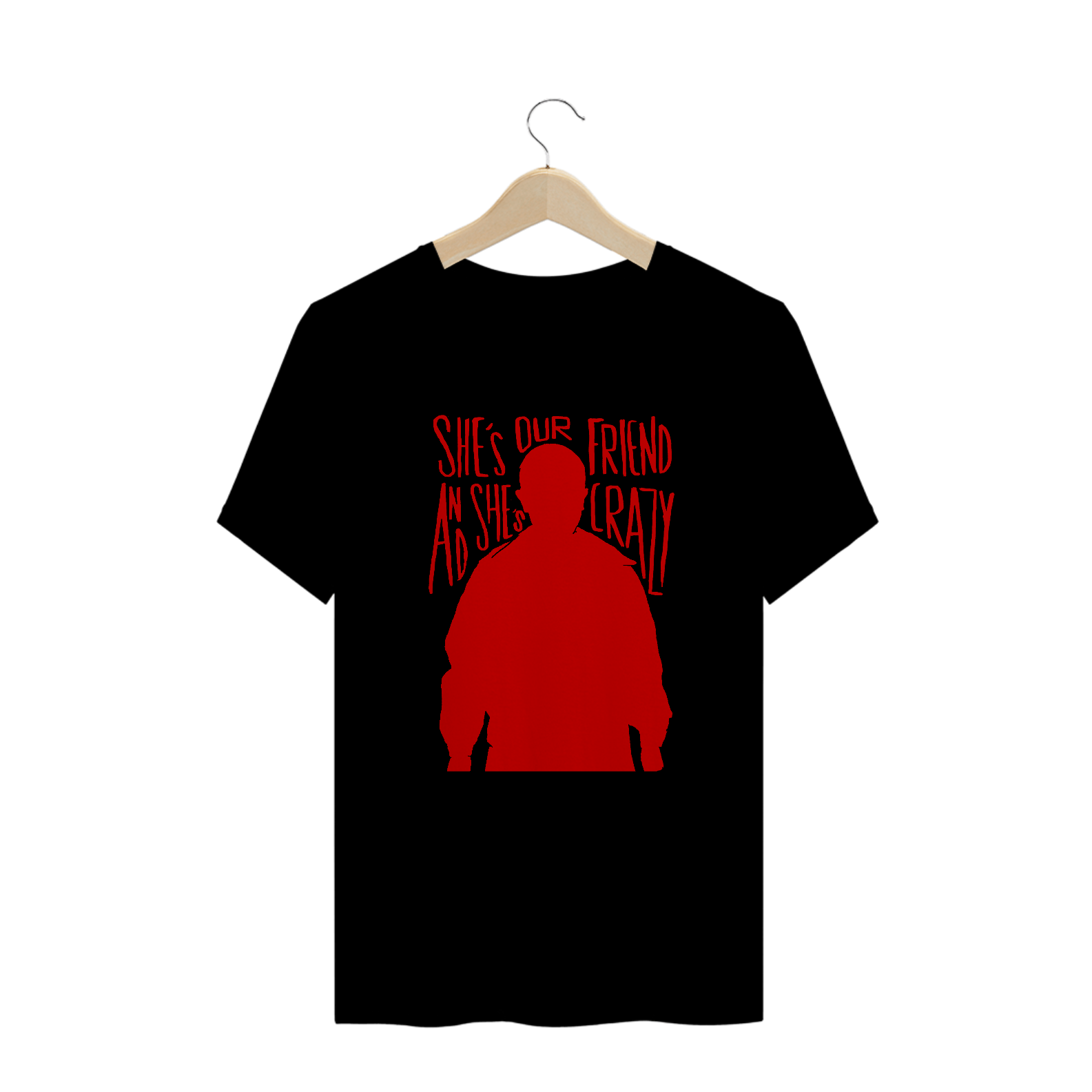 camiseta stranger things - crazy (red)