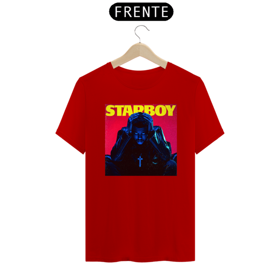 camiseta the weeknd - starboy - vermelha