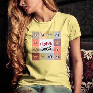 Nome do produto CAMISETA LOVE DOGS COLORS
