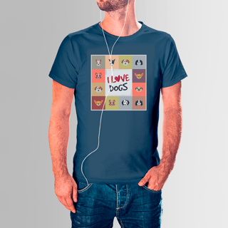 Nome do produto CAMISETA LOVE DOGS COLORS