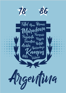 Nome do produto POSTER CAMPEÕES ARGENTINA