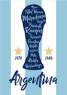 Nome do produto POSTER CAMPEÕES ARGENTINA