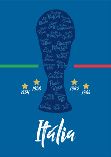 Nome do produto POSTER CAMPEÕES ITÁLIA