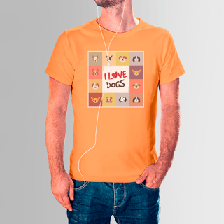 Nome do produto CAMISETA LOVE DOGS COLORS