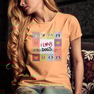 Nome do produto CAMISETA LOVE DOGS COLORS