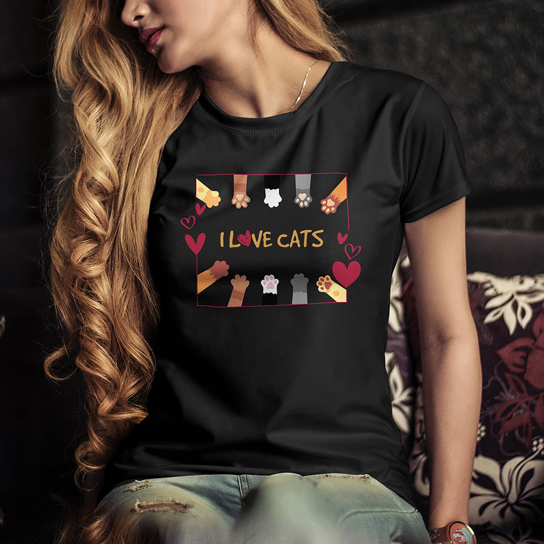 Nome do produto: CAMISETA LOVE CATS
