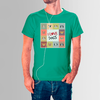 Nome do produto CAMISETA LOVE DOGS COLORS