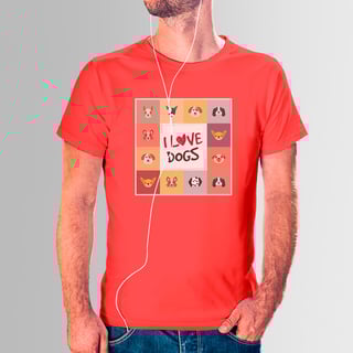 Nome do produto CAMISETA LOVE DOGS COLORS