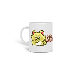 Caneca - So Cute - Yellow Raccoon