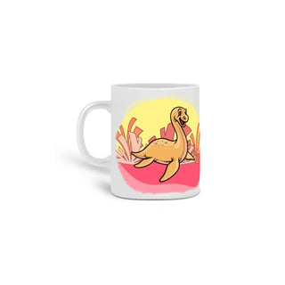 Caneca -  Dinofofos - Elasmosaurus Amarelo