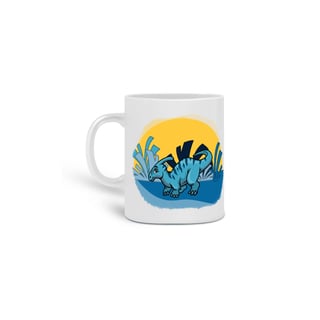 Caneca -  Dinofofos - Parassaurolofo Azul