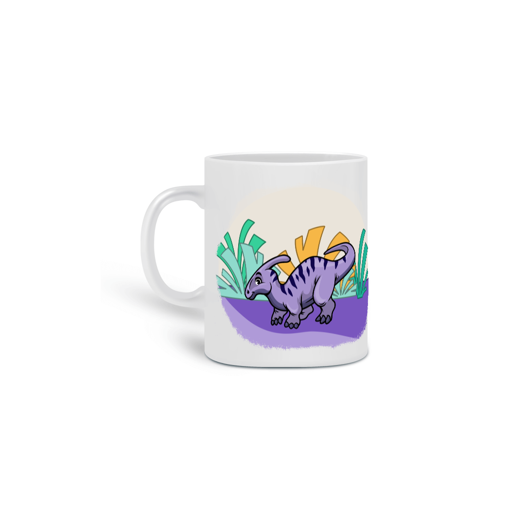 Caneca - Dinofofos - Parassaurolofo Roxo