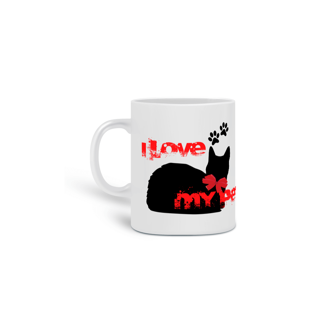 Caneca - I Love Pet - Cat Style 