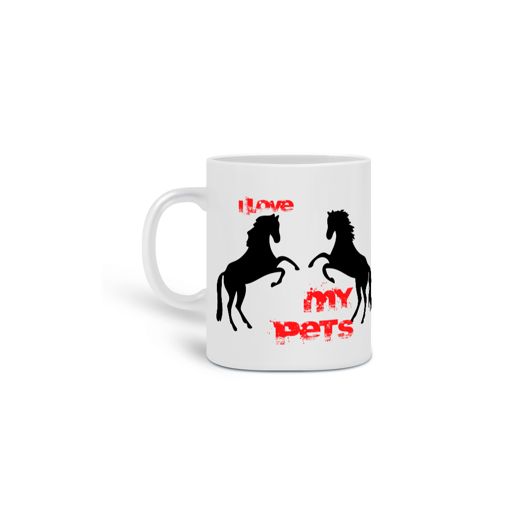 Caneca  - I Love My Pet - Cavalos