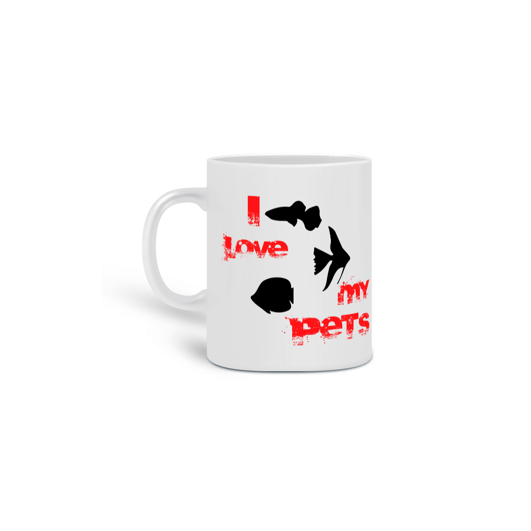 Caneca - I Love My Pet - Peixinhos