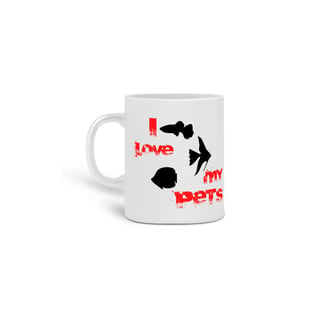 Caneca - I Love My Pet - Peixinhos