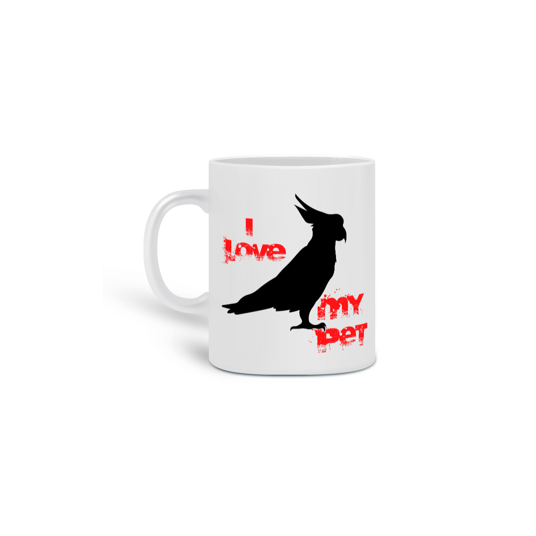 Caneca - I Love My Pet - Cacatua