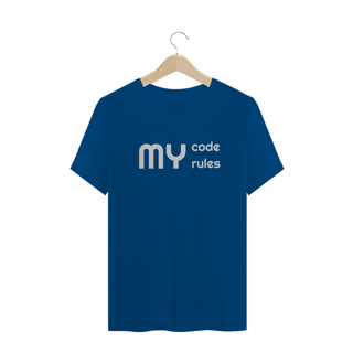 Nome do produto Camiseta Masculina - My code, my rules