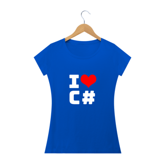 Nome do produto babylook i love c# - preta