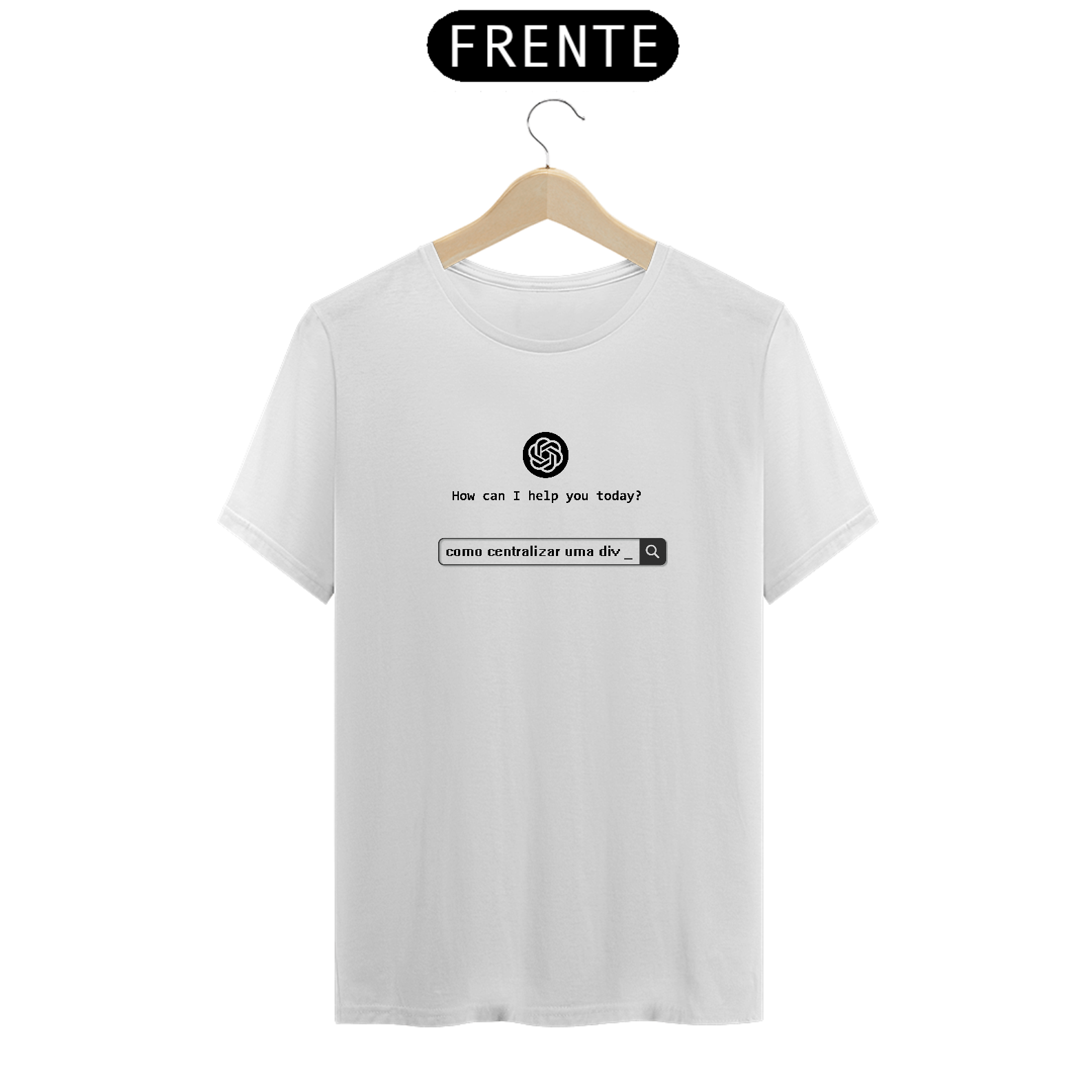 Camiseta Dev e o Chat GPT Branco 