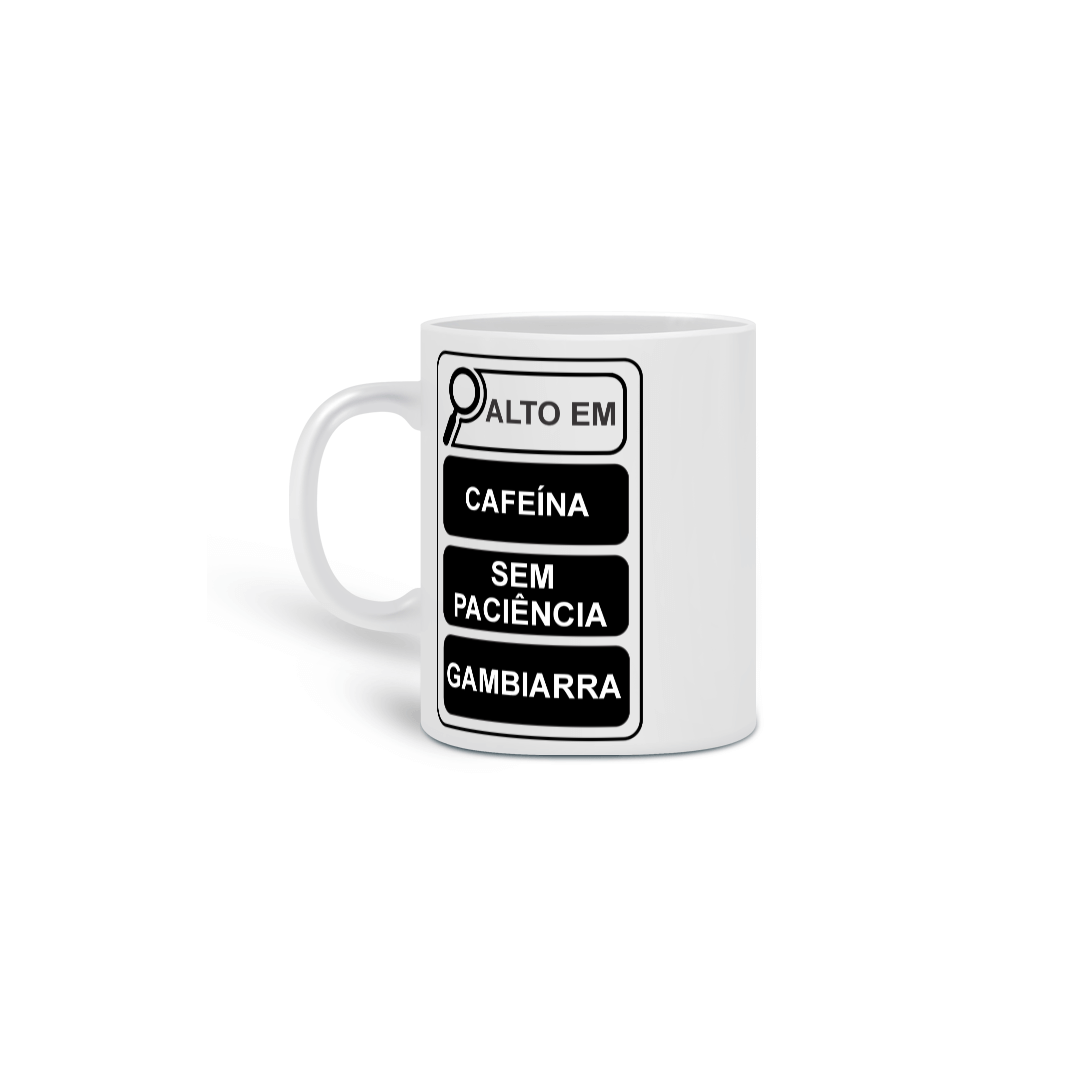 Caneca alto em cafeína