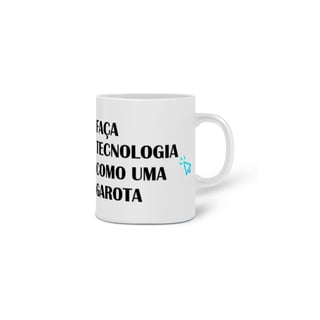 Nome do produto Caneca Faça tecnologia - seta azul