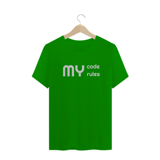 Nome do produto Camiseta Masculina - My code, my rules