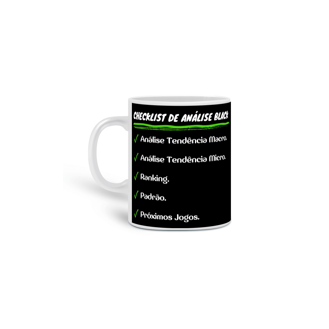 Nome do produto: Caneca Checklist de Análise Black