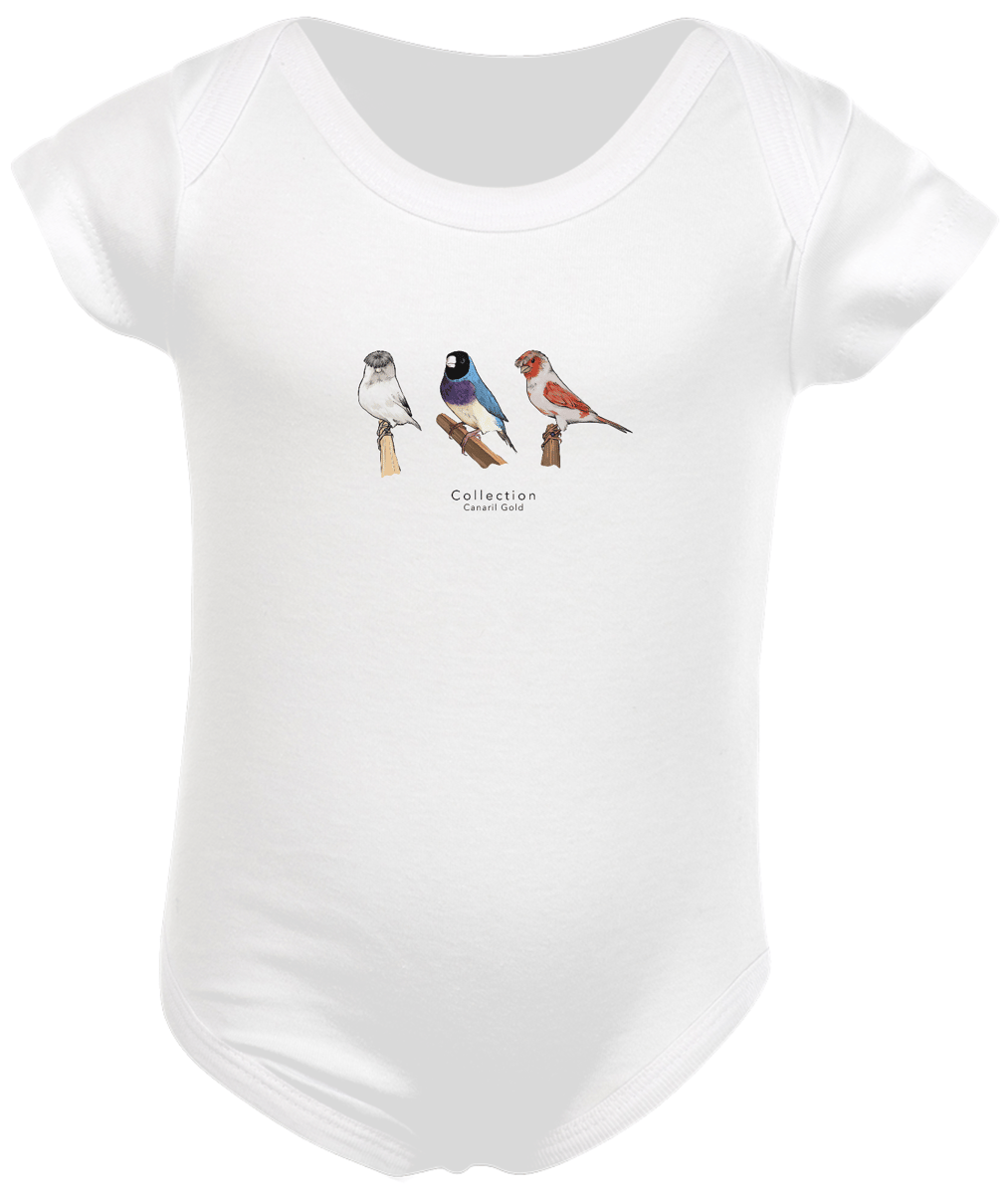 Nome do produto: Body Bebê Aves Diversas - Triplo 