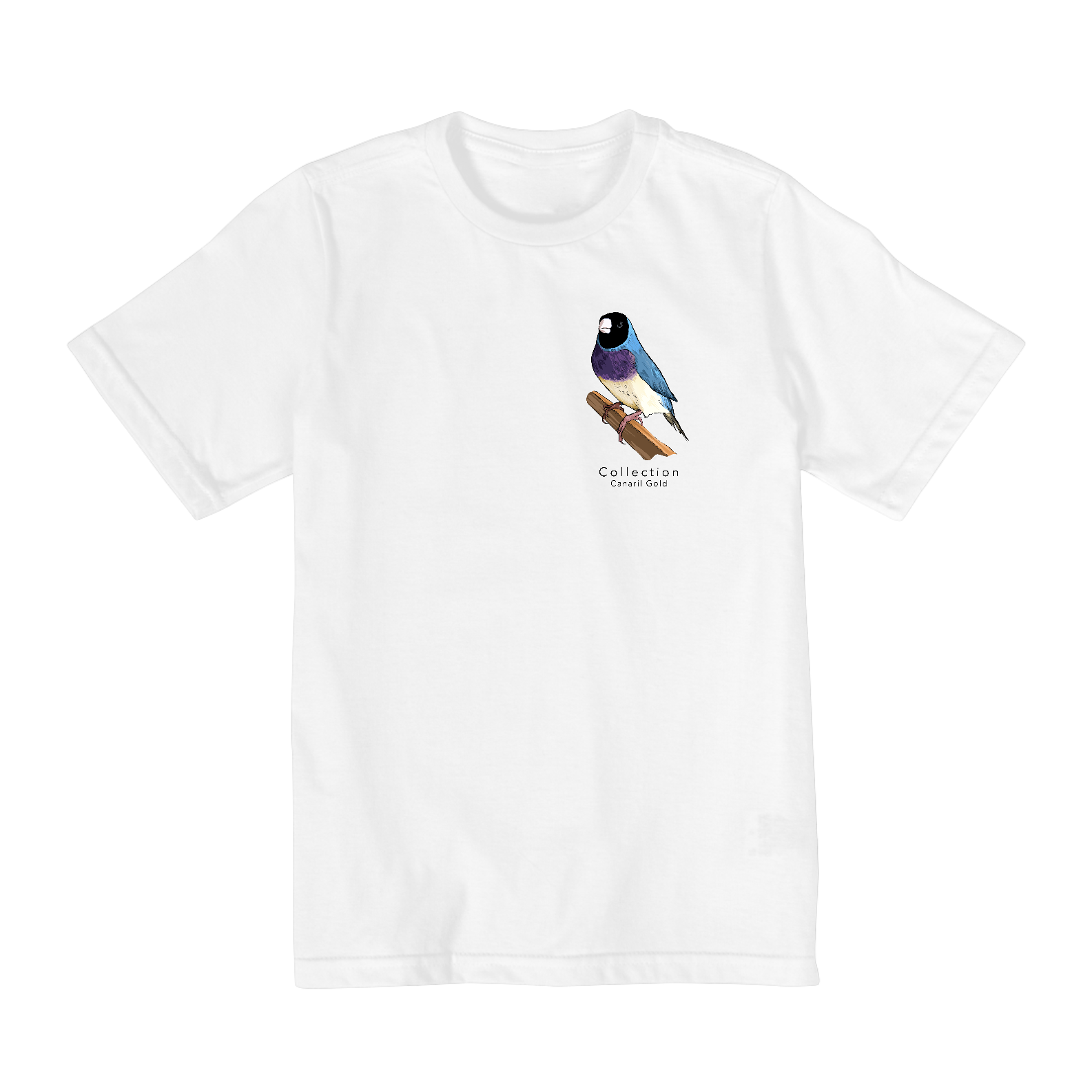 Tshirt Infantil Diamante Gould Azul CP/PR - Lateral