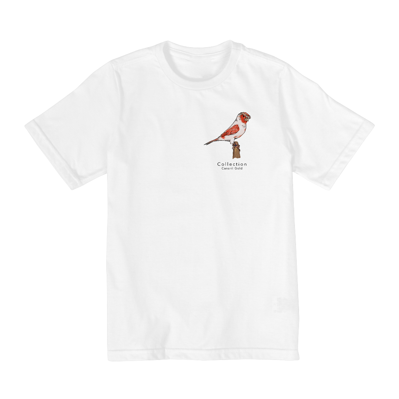 Tshirt Infantil Vermelho Mosaico Topete - Lateral