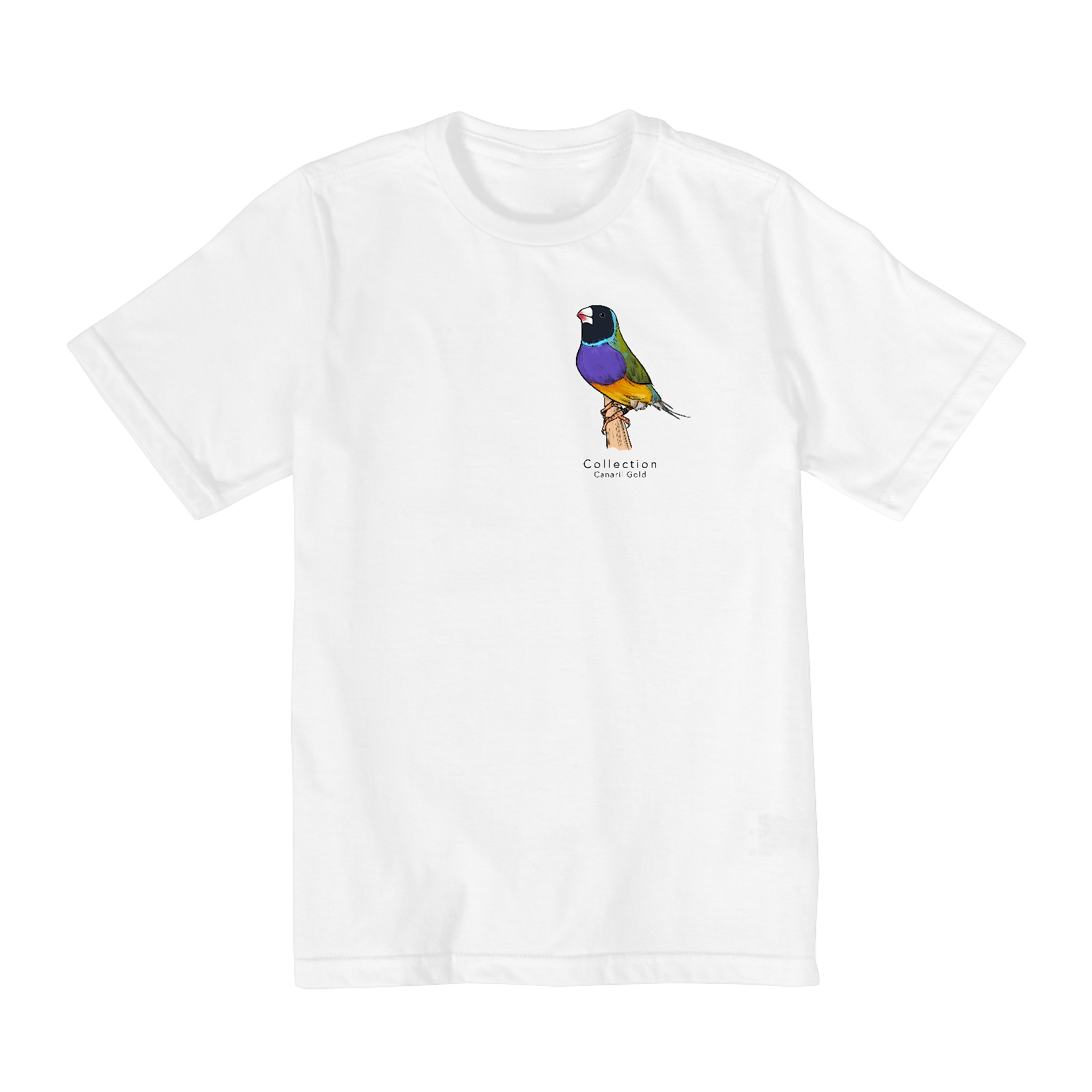 Tshirt Infantil Diamante Gould CP/PR - Lateral