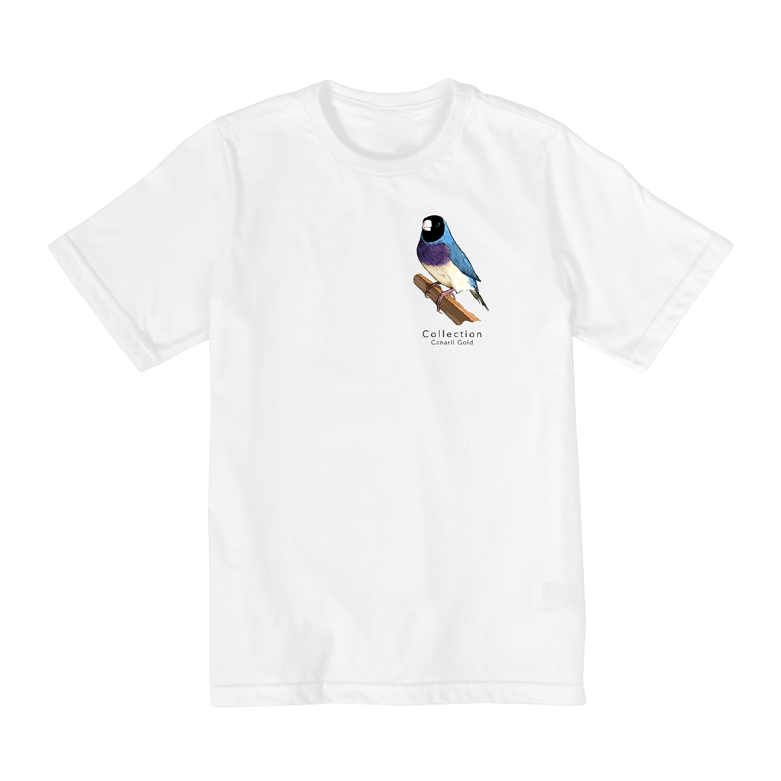 Tshirt Juvenil Diamante Gould CP/PR - Lateral