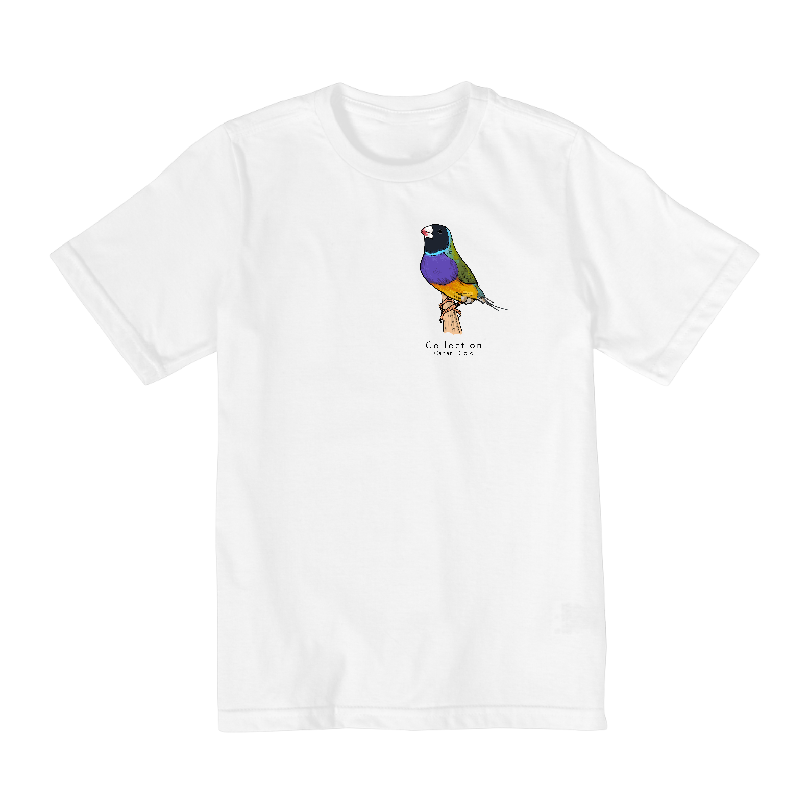 Tshirt Juvenil Diamante Gould CP/PR - Lateral