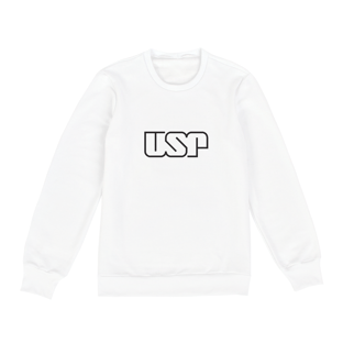 Nome do produtoMoletom USP Clássico White