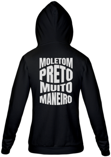 Moletom Preto Muito Maneiro - MOLETOM PRETO MANEIRO