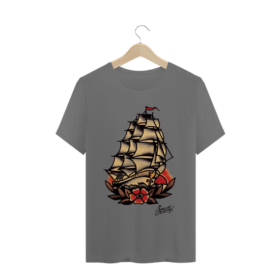 CAMISETA ESTONADA OLD SCHOOL CARAVELA 