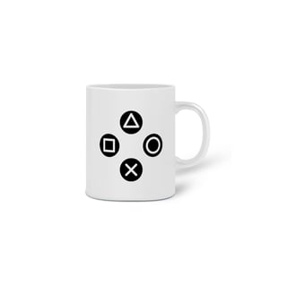 Nome do produto CANECA PLAYSTATION LOGO AZUL BOTÕES
