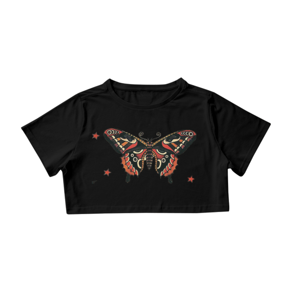 CROPPED OLD SCHOOL BUTTERFLY
