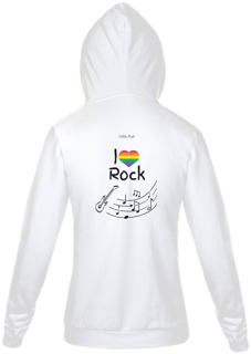 Nome do produto Moletom com zíper Unissex  I Love Rock