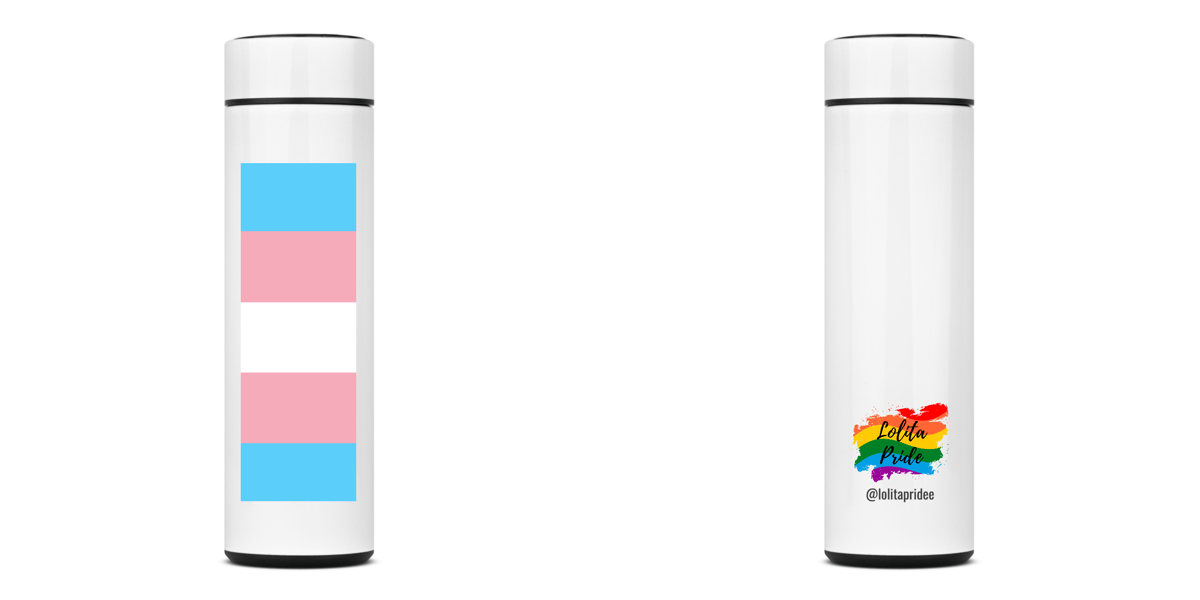 Nome do produto: Garrafa Térmica Bandeira Trans