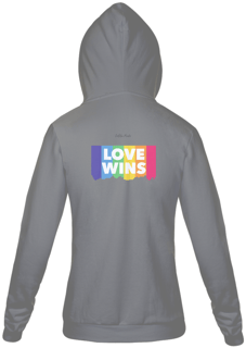 Nome do produto Moletom Com Zíper Unissex Love Wins