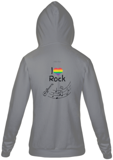 Nome do produto Moletom com zíper Unissex  I Love Rock