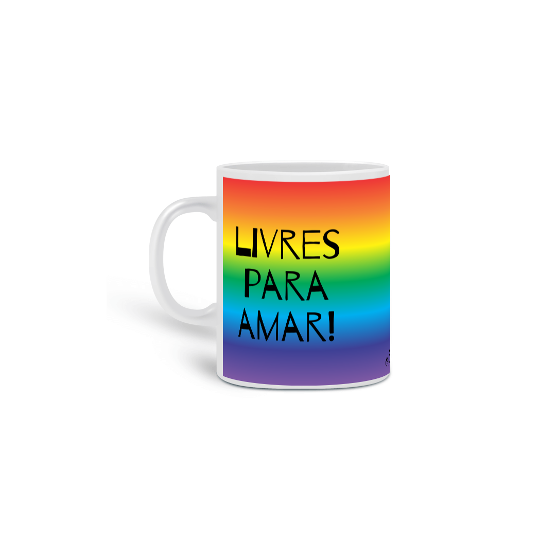 Nome do produto: Caneca Livres Para Amar