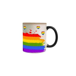Nome do produto Caneca MÁGICA Listra com Corações